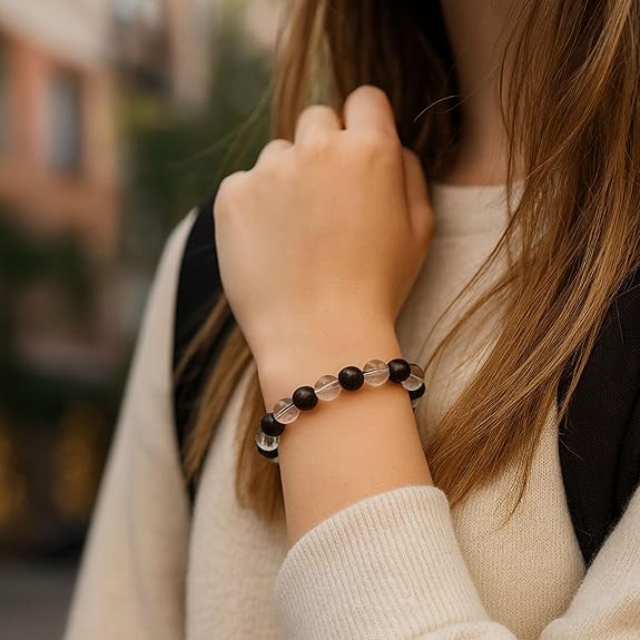 Premium Karungali & Clear Quartz Bracelet